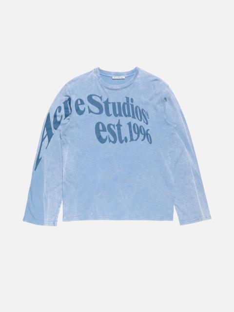 Acne Studios Relaxed fit graphic t-shirt - Dirty blue