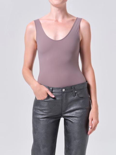 AGOLDE TORA BODYSUIT IN TAUPE