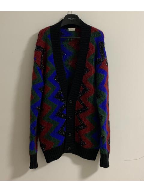 SAINT LAURENT Saint Laurent 21FW Multicolor Sequined Wool Cardigan