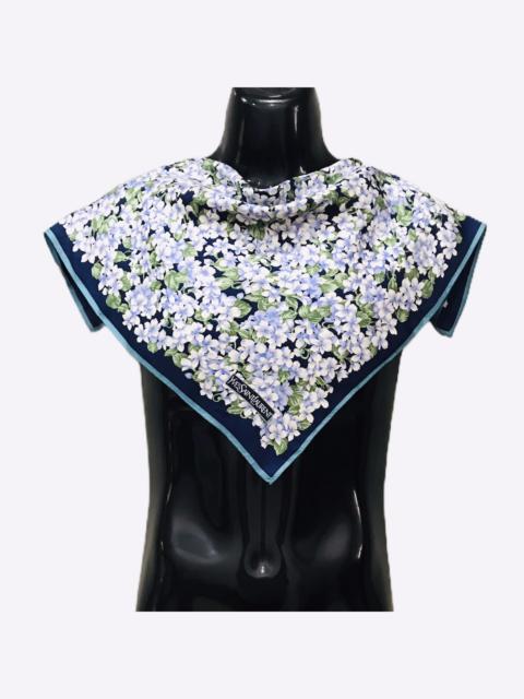 Other Designers Vintage - YVES SAINT LAURENT FLORAL HANDKERCHIEF SCARF BANDANA