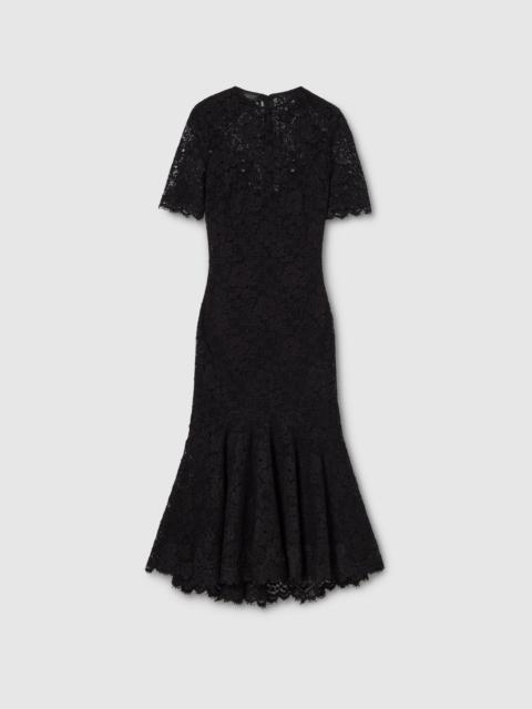 GUCCI GG flower stretch lace dress