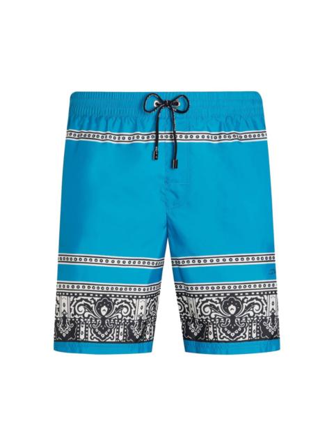 printed swim shorts