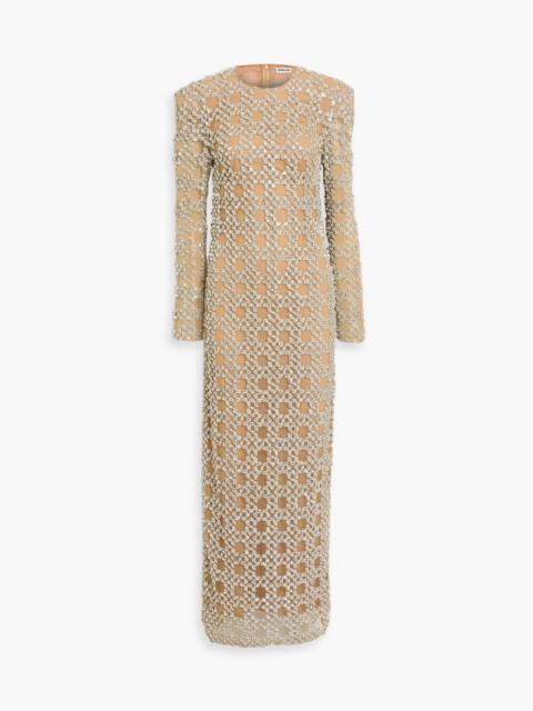 SIMKHAI Aiya crystal-embellished tulle gown