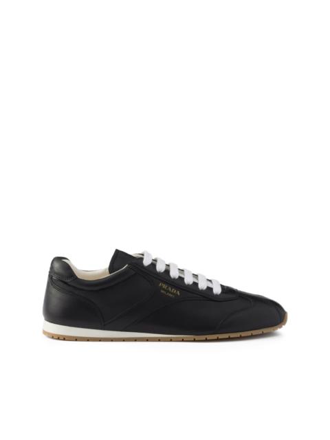 Prada leather lace-up sneakers