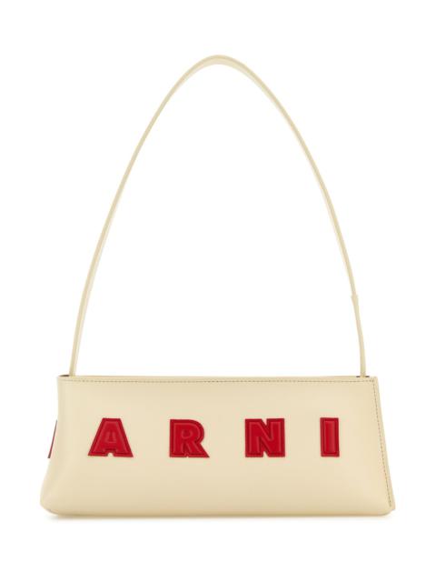 Marni Ivory leather shoulder bag