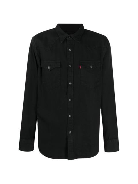 flap pocket denim shirt