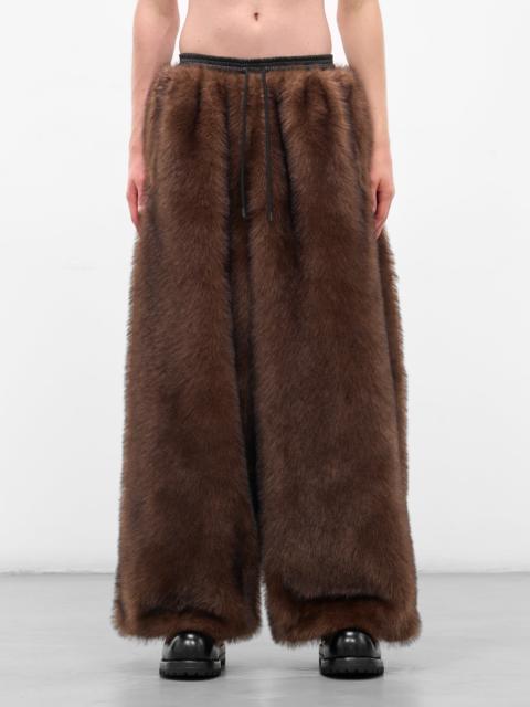LU'U DAN Yeti Outlaw Fur Baggy Trousers