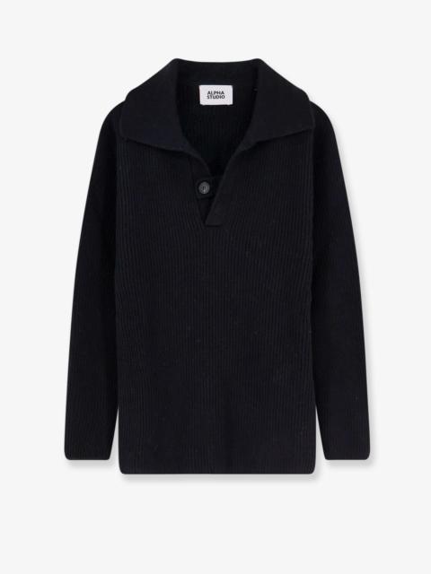 Other Designers Alpha-Studio Wool Polo Sweater