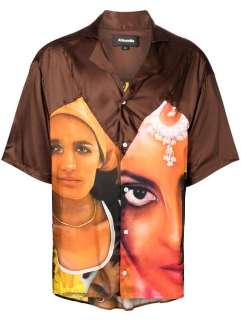 Ahluwalia graphic-print short-sleeved shirt
