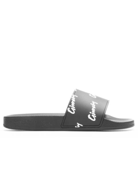 Givenchy ALL OVER PRINT FLAT SANDALS - BLACK/WHITE