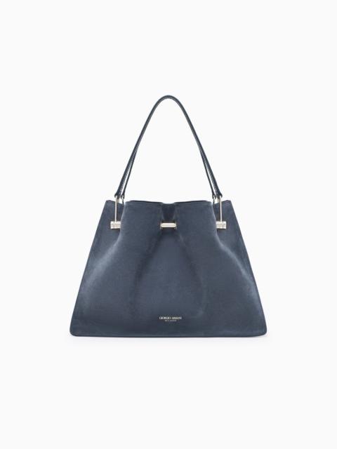 GIORGIO ARMANI SMALL SUEDE SHOPPER BAG