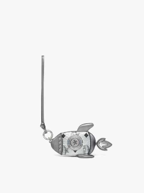 MCM Aren Rocket Pouch Charm in Visetos