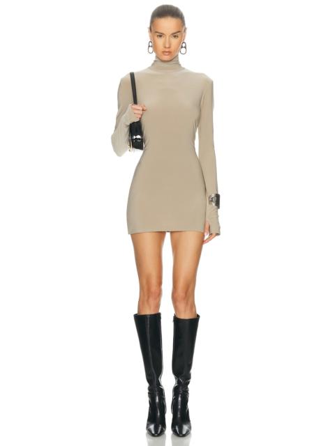 NORMA KAMALI Long Sleeve Slim Fit Turtleneck Pickleball Dress
