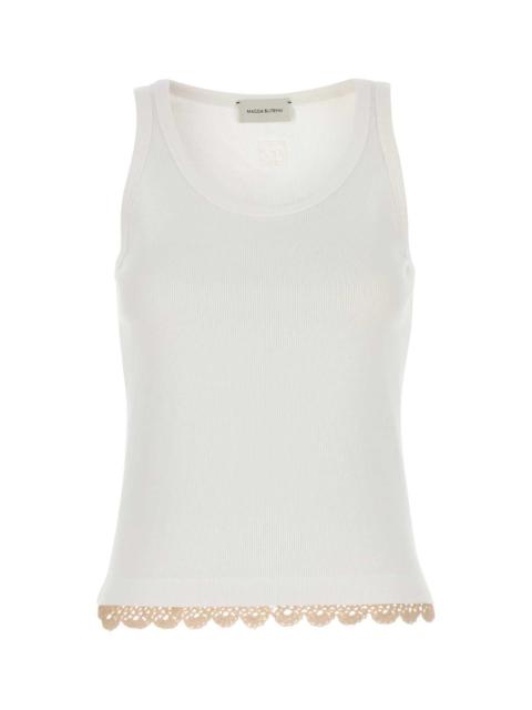 MAGDA BUTRYM Magda Butrym Women White Stretch Cotton Tank Top