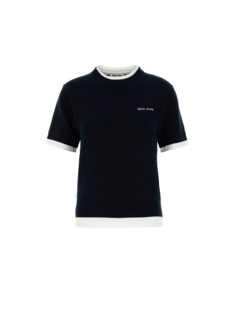 Miu Miu MIU MIU Midnight Blue Cashmere Sweater New & Authentic (wome