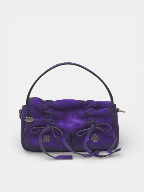 Acne Studios Violet Multipocket Suede Micro Bag