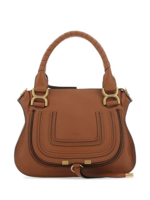 Chloe Woman Brown Leather Small Marcie Handbag