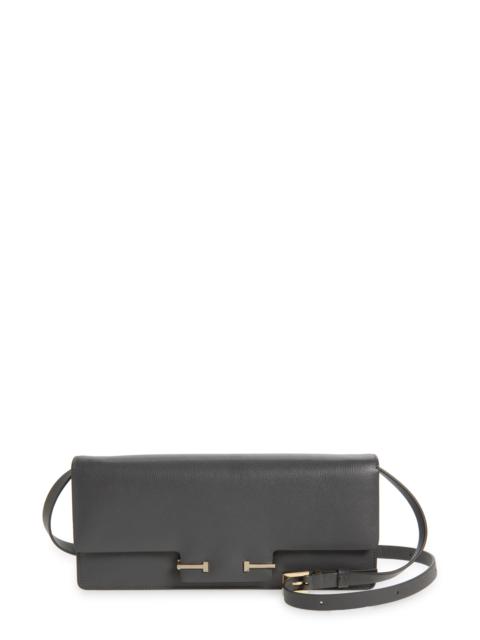 TOM FORD TOM FORD Leather East/West Shoulder Bag in 1G007 Grey at Nordstrom