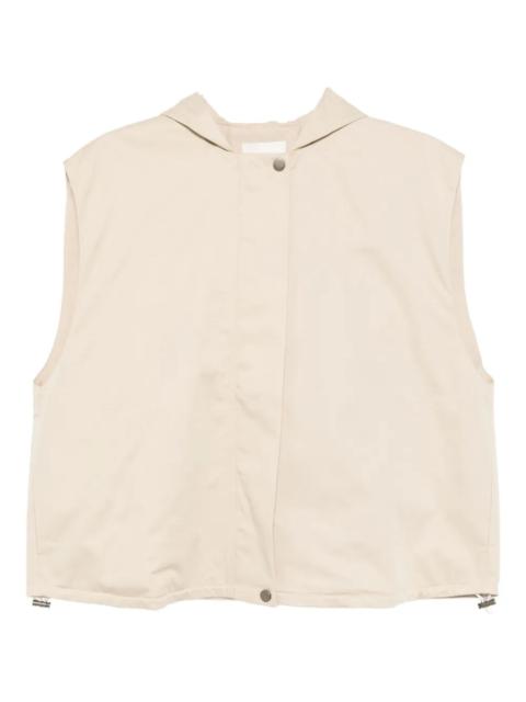 ST. AGNI Cotton Sleeveless Parka in Champagne