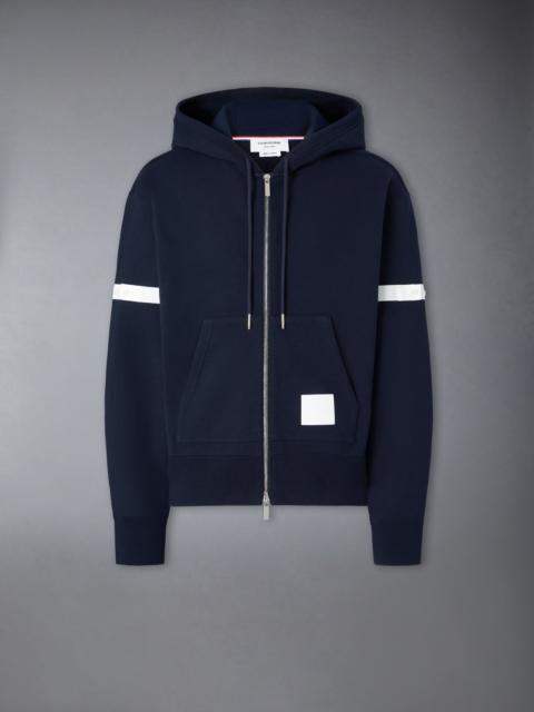Thom Browne LOOPBACK JERSEY ARMBAND RELAXED ZIP UP HOODIE