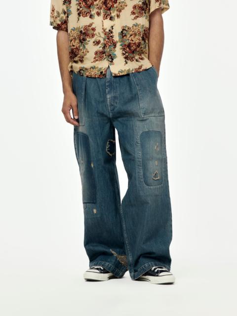 Kapital 14OZ DENIM FATIGUE BAGGY PANTS (RUSHFIELD REMAKE)