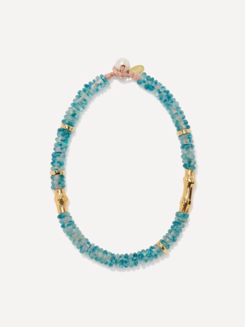 LIZZIE FORTUNATO Gold-Plated Toga Beach Bead Necklace