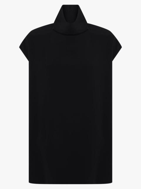 Rick Owens HIGH NECK S/S EDFU T TOP | BLACK