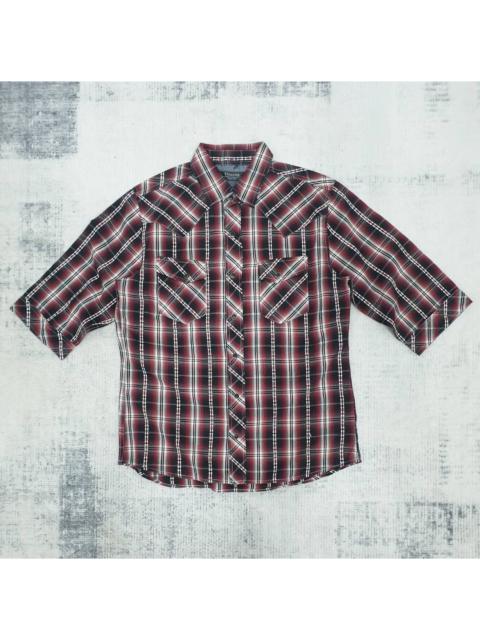 Other Designers Archival Clothing - Thruxton checkered Japanese 3 q western shirt