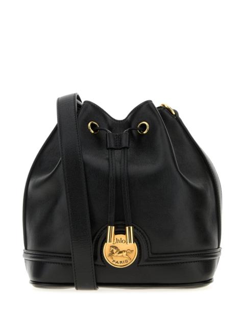 Chloé Black leather bucket bag