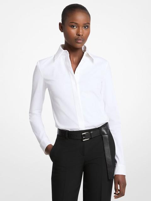 MICHAEL KORS COLLECTION Hansen Stretch Cotton Poplin Shirt