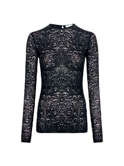 GABRIELA HEARST Evander Knit Crewneck in Black Merino Wool Cashmere