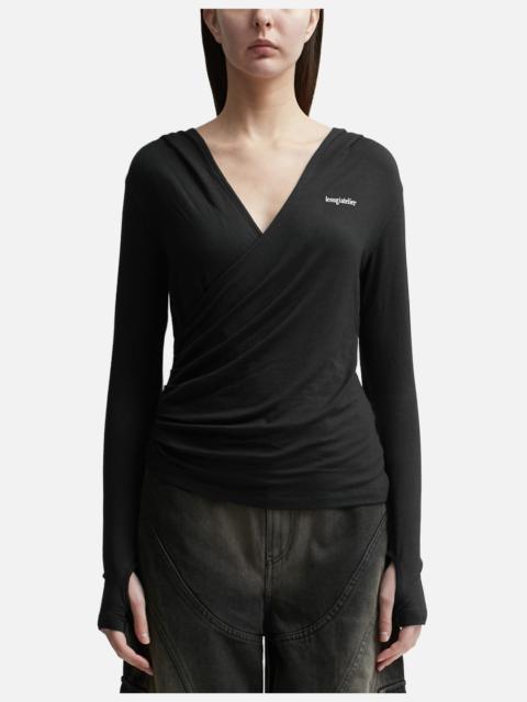 lesugiatelier DRAPED HOODED TOP