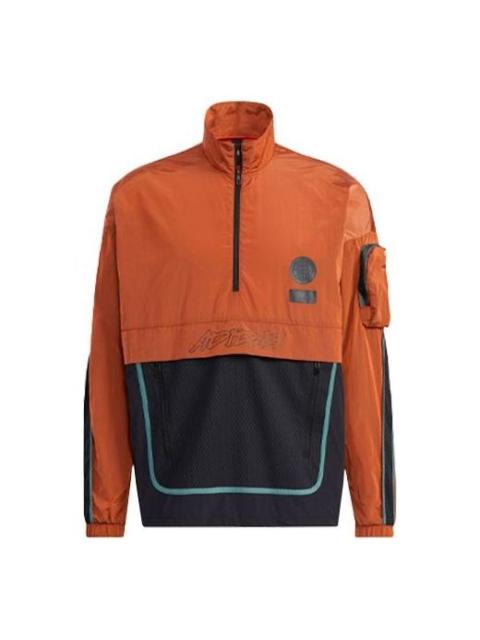adidas adidas Ub Wb Anorak Casual Sports Colorblock Stand Collar Jacket Orange GP0844