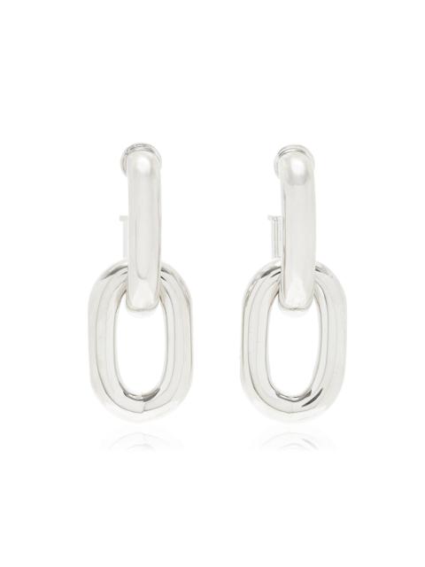 rabanne XL Double Link Silver-Tone Earrings silver