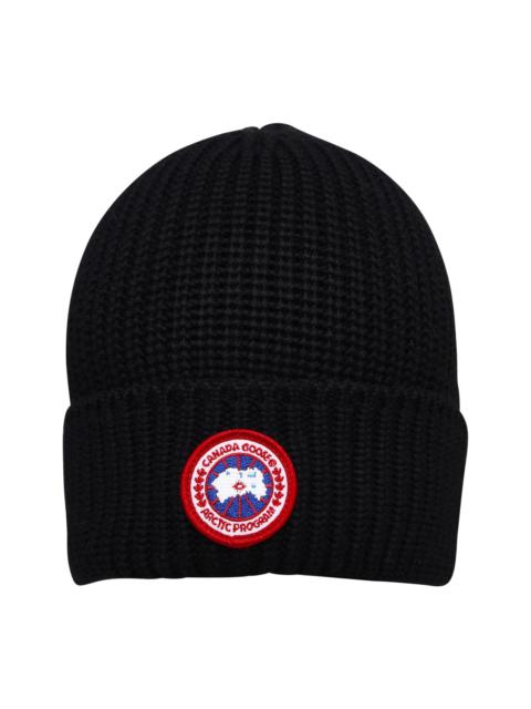 Artic Disc Black Wool Beanie