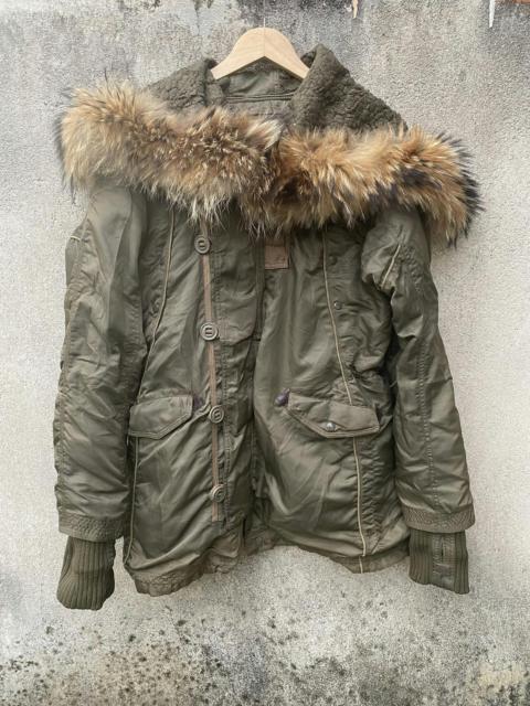 Other Designers Military Cargo Raiders Fur Jacket Rare Design
