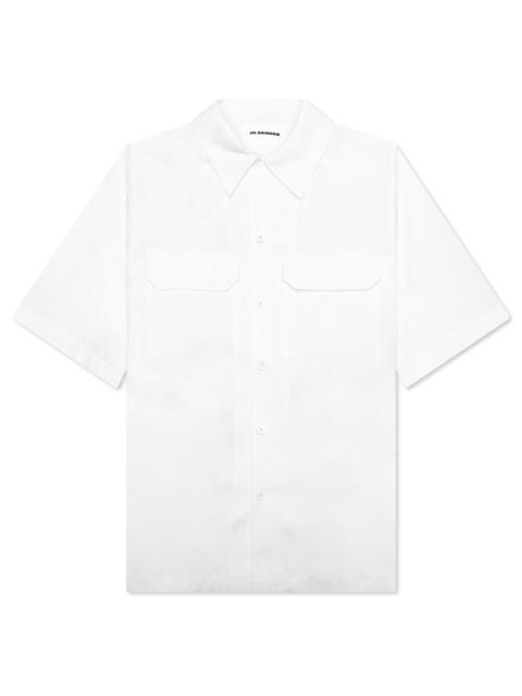 Jil Sander HEAVY ORGANIC COTTON POPLIN SHIRT - OPTIC WHITE