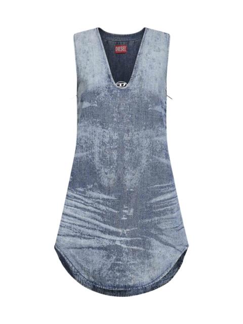 Diesel Diesel Women Light Blue De-Laris-Dress-Fsh Mini Dress