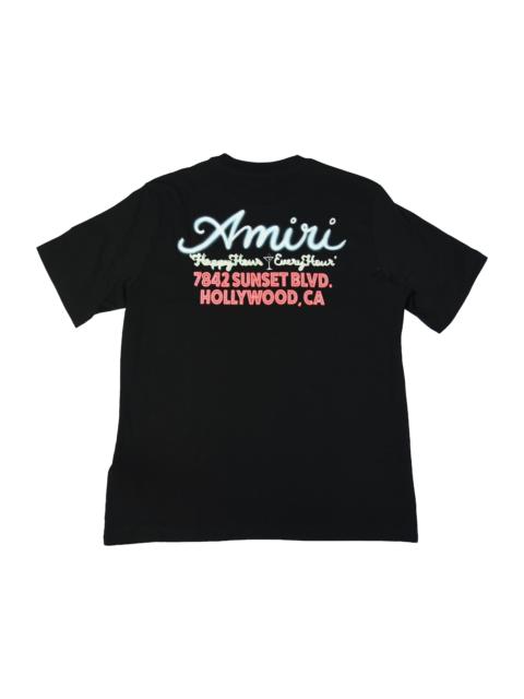 AMIRI Amiri Neon Lights Oversize Graphic T-Shirts Black