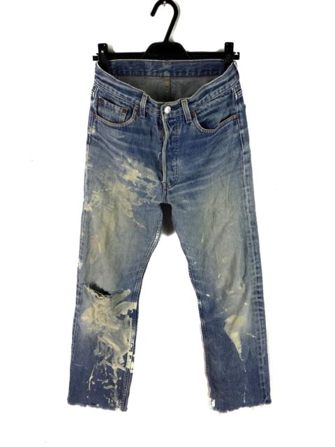 Levi's LEVI'S 501 STONEWASH DISTRESSED SPLASHED PAINT