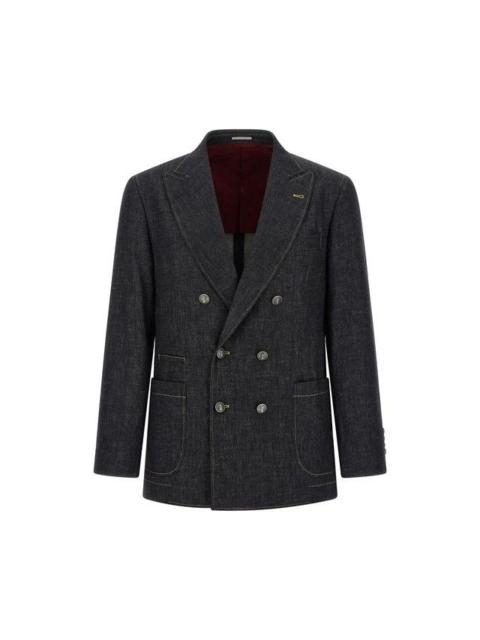 Brunello Cucinelli BRUNELLO CUCINELLI $5650 Dark Gray No Fade Denim Deconstruct
