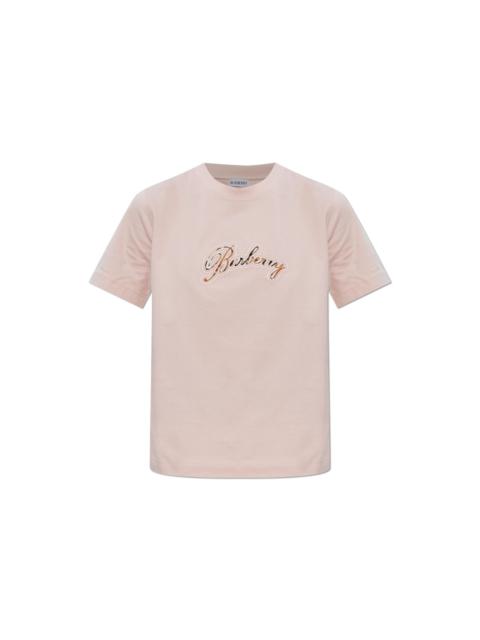 Burberry BURBERRY Pink Cotton T-Shirt New & Authentic (Women's size:0