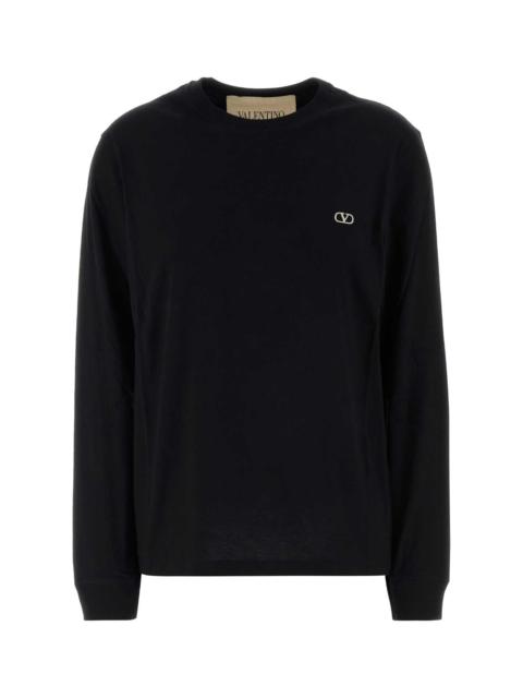 Valentino Valentino Garavani Women Black Cotton T-Shirt