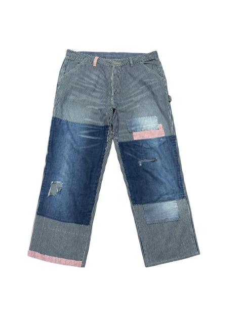 Japanese Brand - CONEY UNION MADE Hickory Boro Patchwork Pants