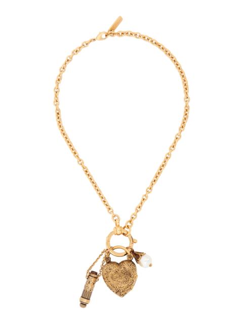 Chloé Château Treasures Brass and Pearl Necklace gold