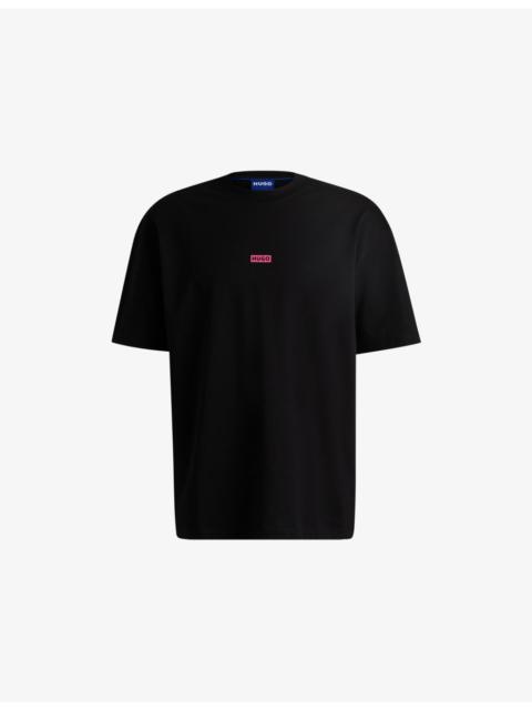HUGO Logo-print loose-fit cotton-jersey T-shirt