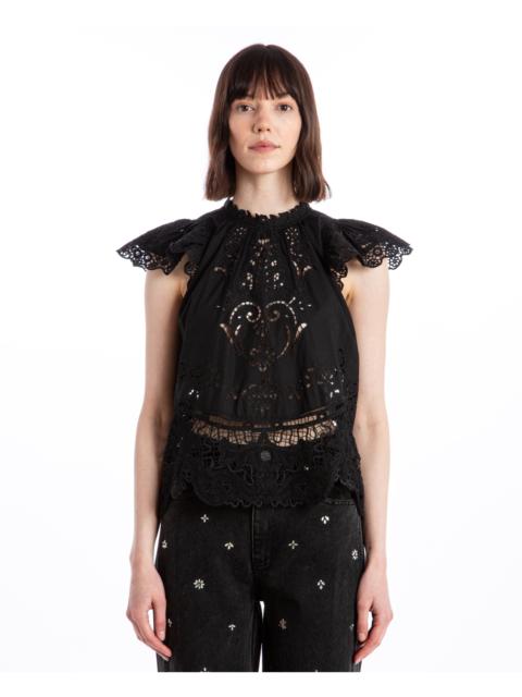 Sea Gianna Lace Flutter Sleeve Top