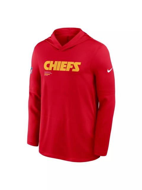Nike Kansas City Chiefs Long Sleeve Hoodie Tee-Red