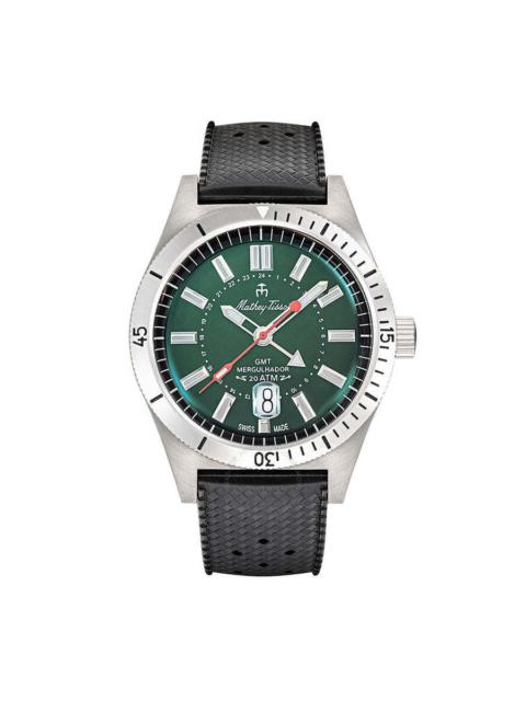 Other Designers Mathey-Tissot Mergulhador GMT Quartz Green Dial Men's Watch MRGAV