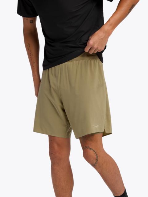 HOKA Men's Glide 7" Short 2in1 Shoes in Wild Mushroom